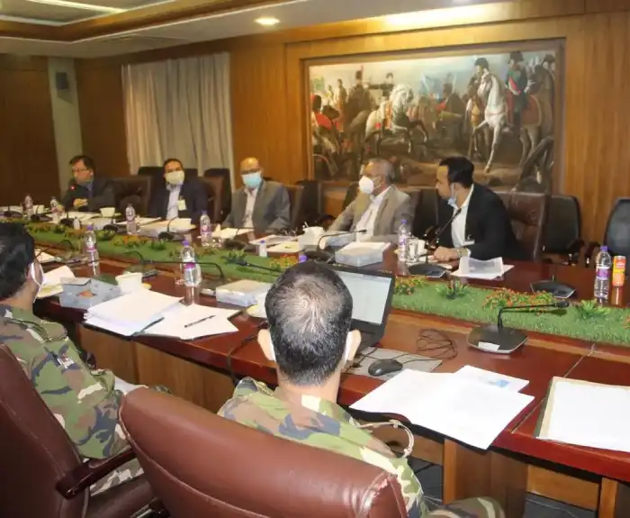 Delegates meeting around a conference table