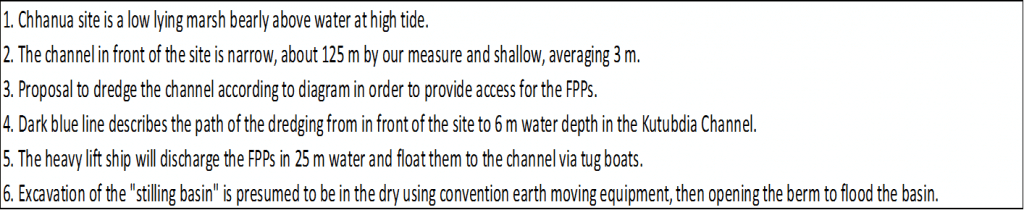 Dredging and site delivery plan