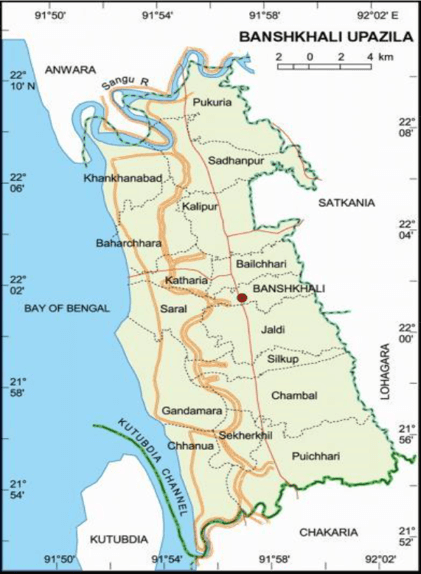Banshkhali area map