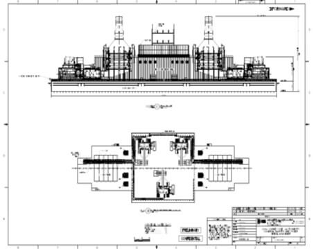 Floating power plant elevation and footprint