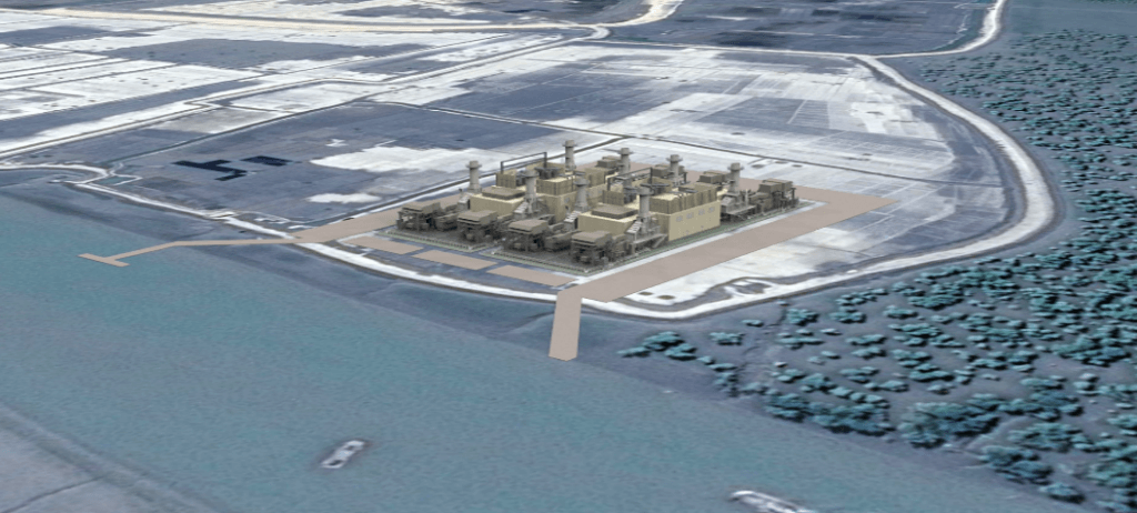 Floating power plant site overview